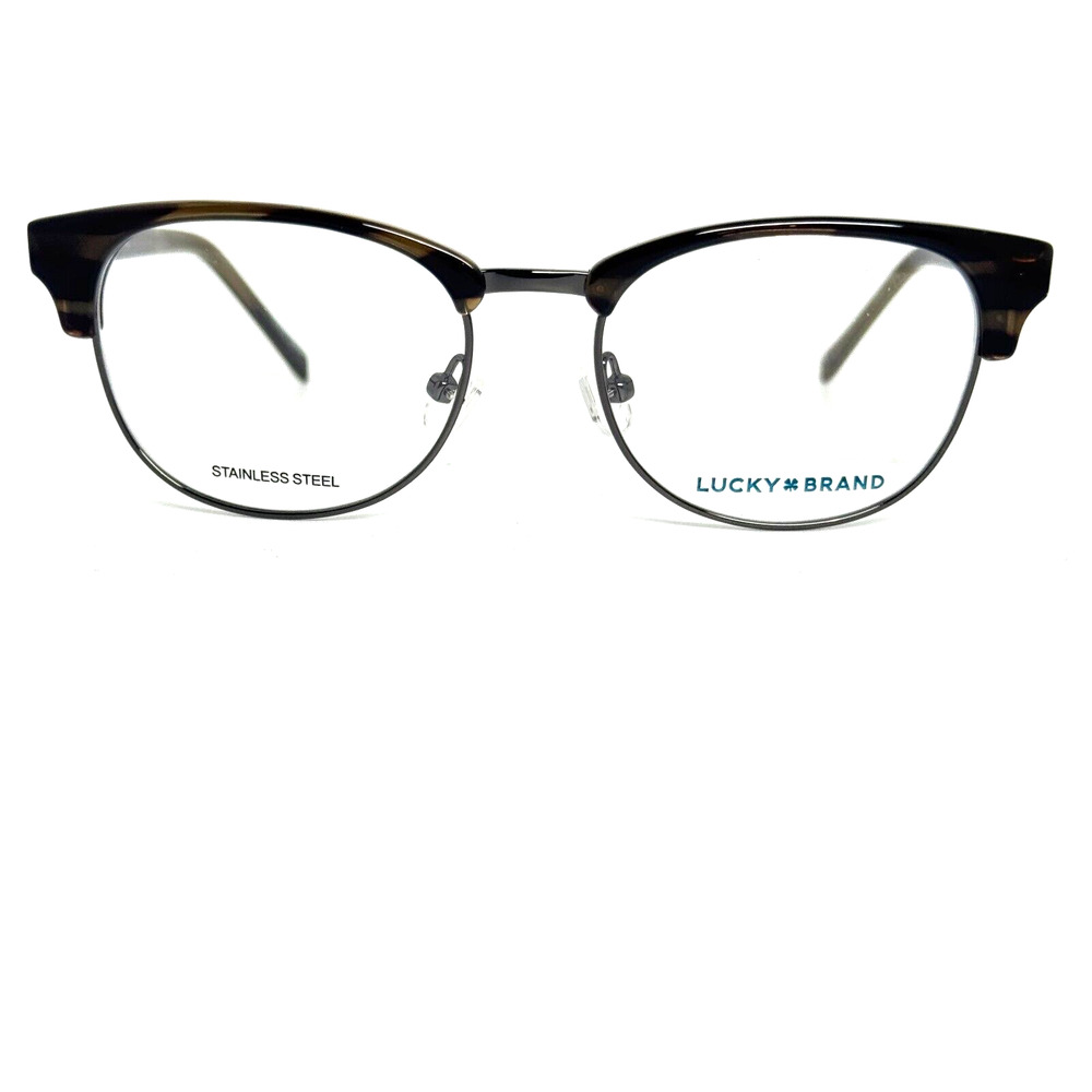 Lucky Brand Kids Eyeglasses Frames D806 OLIVE HORN Brown Grey 47-16-125 H16446